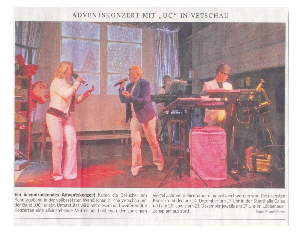 Adventskonzert mit Uc in Vetschau