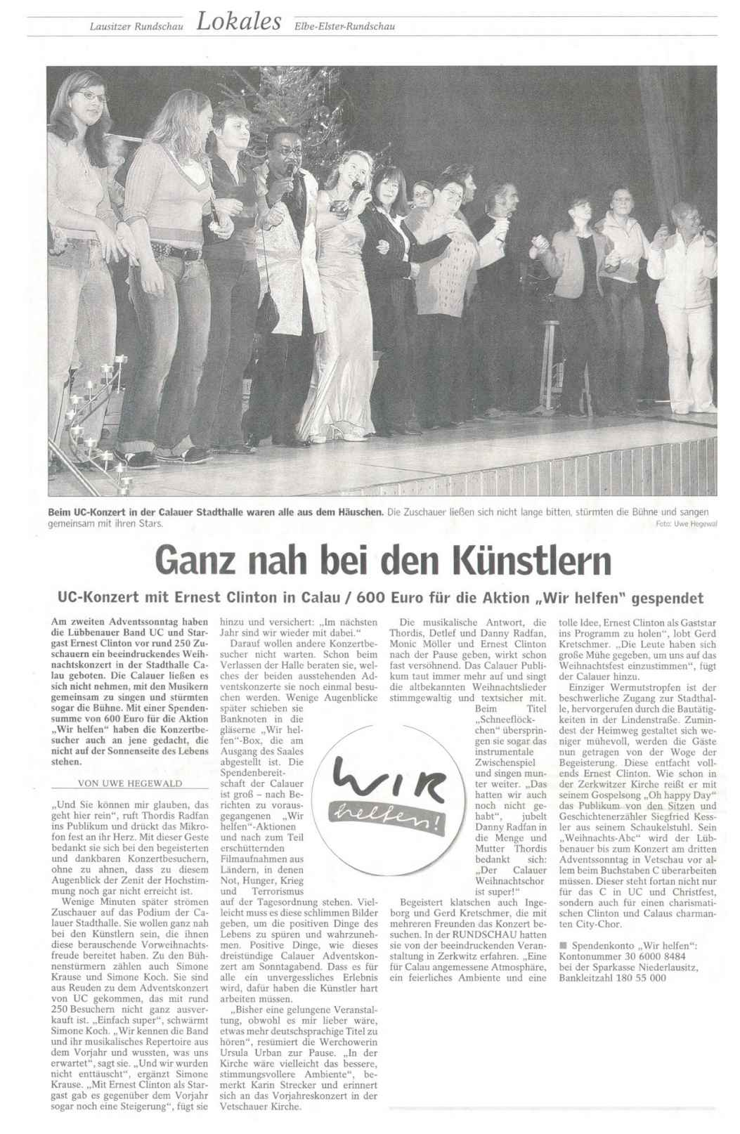 Ganz nah bei den K�nstlern klein