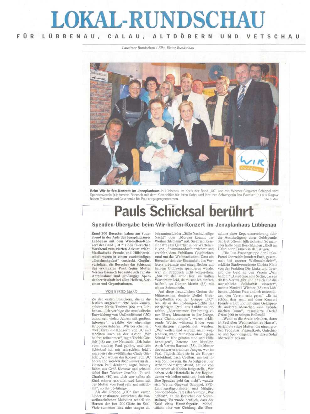 Pauls Schiksal ber�hrt