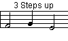 3 Steps up