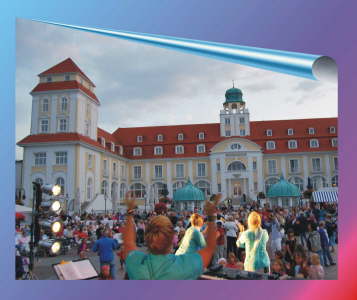 die Kulisse zwischen dem Kurhaus Binz...